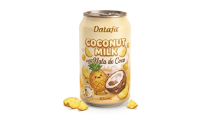 Leche de Coco de 330 ml con Nata de Coco, Bebida con Sabor a Frutas, Esterilizada, 100% Pura, en Lata - Product Image 3