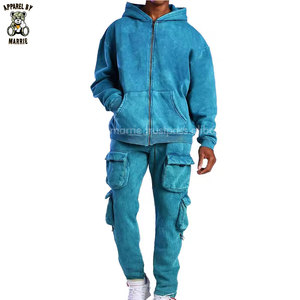 Conjuntos Deportivos Premium de Felpa Francesa para Hombre, Estilo Vintage Lavado, Textura Suave, Corte Relajado, Venta al Por Mayor - Product Image 3