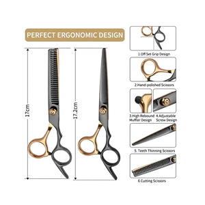 Stainless Steel Professional Hairdressing Scissors <b>Set</b> <b>Barber</b> Hair Cutting Trimming Styling Salon Tool Kit - Product Image 2