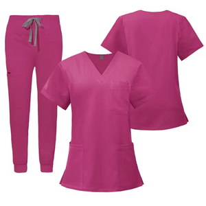Ensembles de blouses médicales à col en V avec plusieurs poches, pantalon de jogging, tenue pour chirurgiens, médecins, infirmières, hôpitaux - Product Image 4