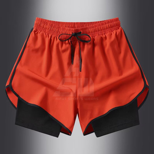 Shorts d'entraînement de fitness pour hommes en gros, personnalisables, séchage rapide, respirants, imperméables, anti-plis, imprimé léopard, style vintage - Product Image 3