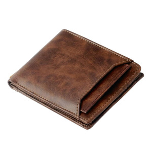 Outdoor Fashion Genuine Leather <b>Wallet</b> Open Short <b>Canvas</b> Lining Customizable Unisex Daily Use Gift Royal Leather Industries Ltd - Product Image 1