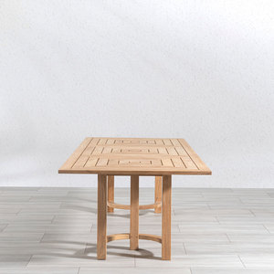 Table de salle à manger extérieure en teck massif, imperméable, écologique, faite à la main, design moderne, pour villa, hôtel et resort - Product Image 5