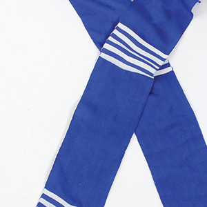 ผ้าพันคอไหมพรมลายทางสีน้ำเงินรอยัล Zeta Phi Beta พร้อมชายครุยสุดหรู ผ้าพันคออะคริลิกเนื้อนุ่มคุณภาพพรีเมียมสำหรับอุปกรณ์สั่งสมพันธุ์พี่น้อง - Product Image 4