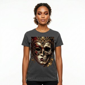 Camiseta Personalizada con Estampado de Calavera Galáctica para Mujer, Camiseta Gótica con Gráfico Espacial Cósmico, Estilo Urbano Holgado, 100% Algodón, Fabricante de Ropa - Product Image 6