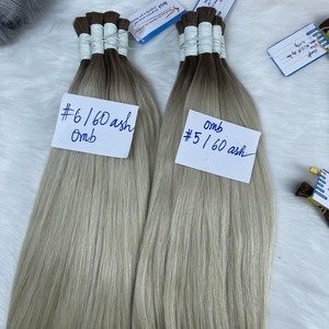 Precio al por mayor 100% pelo a granel Natural vietnamita de alta calidad acabado Ombre colores recto listo envío Super sedoso sin enredos - Product Image 1