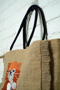 Sacs fourre-tout en jute écologiques de style bohème personnalisés 2026 pour femmes – Idéaux pour les voyages, le shopping et comme sacs messager - Product Image 4