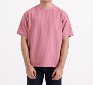 Camiseta Personalizada Extra Grande para Hombre, de Alta Calidad, Estilo Urbano, Vintage, 100% Algodón, Tejido Waffle Texturizado, Transpirable y de Secado Rápido - Product Image 4