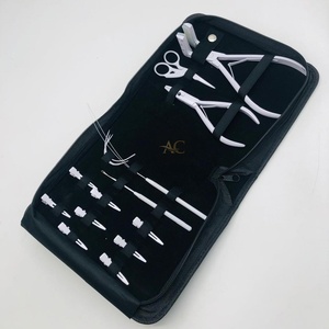Professional Hair Extension Tools Kit - Stainless Steel Pliers, Threader Loop, <b>Hooks</b> & <b>Clips</b> with Zipper Case - Product Image 2
