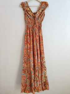 ชุดเดรสผ้าไหมสำหรับผู้หญิง งานแฮนด์เมด ดีไซน์หรูหรา ยาวแบบแม็กซี่ สไตล์โบโฮ ผลิตจากผ้าธรรมชาติที่ยั่งยืน ชุดเดรสฤดูร้อน ชุดสำหรับแขกในงานแต่งงาน - Product Image 6