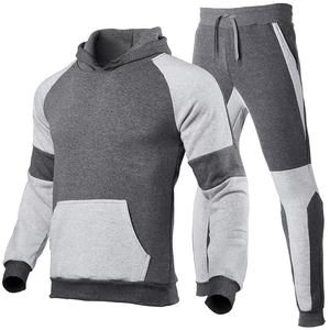Ensemble de survêtements décontractés ajustés deux pièces pour hommes, ensemble de survêtements personnalisés unisexe, tenue de jogging vintage avec fermeture éclair - Product Image 3