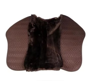Tapis de selle de dressage direct usine avec coussin en feutre style western absorbant les chocs et évacuant l'humidité et peau de mouton - Product Image 2