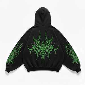 Fabricant sur mesure – Nouvelle collection : Sweat à capuche zippé en molleton bouclette délavé au soleil, broderie, style streetwear, délavage acide, coupe oversize respirante et séchage rapide pour homme - Product Image 4