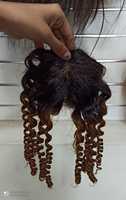 Topper de cheveux humains bouclés