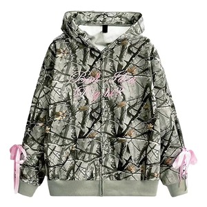 Sweat-shirt d'hiver tricoté décontracté pour homme, coupe droite, camouflage jungle, 100 % coton, avec col zippé, épaules personnalisables, pull vierge - Product Image 6