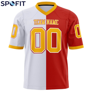 Camiseta de Fútbol Americano OEM al por Mayor, Diseño Personalizado, 100% Poliéster, Unisex, Manga Corta, Logotipo Personalizado, Ropa Deportiva - Product Image 6