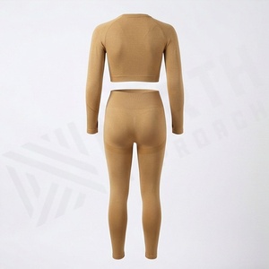 Ensemble de yoga pour femmes, tenue de sport, soutien-gorge de sport, leggings, pantalon, vêtements de fitness, design personnalisé, vêtements de sport athlétiques, tenue d'exercice - Product Image 2