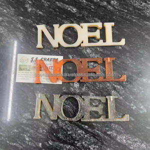 Letras de Resina Modernas Hechas a Mano para Sublimación, Decoración Navideña para el Hogar, Regalo Festivo Personalizable - Product Image 5