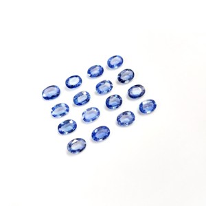 Zafiro azul natural de Ceilán sin tratar, ovalado calibrado de 3x5 mm, piedra preciosa de zafiro azul facetada natural suelta para la fabricación de joyas. - Product Image 4