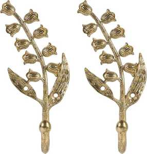Vintage Metal Flower <b>Wall</b> <b>Hook</b> Antique <b>Gold</b> Single <b>Hook</b> for Clothing Storage - Product Image 1