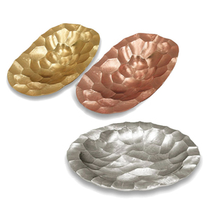 Plato para Servir con Diseño Fantástico y Ecológico, en Color Dorado Latón, con Forma de Hoja, para Mesa de Comedor, Tazón para Postre, Hecho a Mano en India - Product Image 4