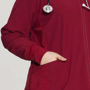 Nursing Uniforms Medical <b>Scrubs</b> Jacket Hospital Uniform Customized Stand Collar Stretch Women For Female Polyester <b>Scrub</b> Jackets - Product Image 3