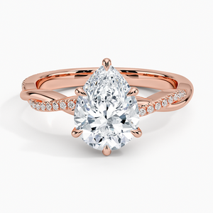 Bague pour femme en argent massif avec moissanite poire unique et motif croisé, idéale pour les occasions sociales et les fêtes - Product Image 3