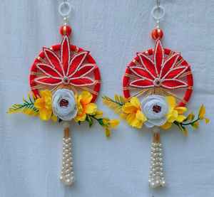 Colección AARNA: Vibrante Decoración de Pared Multicolor para Cumpleaños y Diwali, Par de Paneles de Tela Hechos a Mano con Diseño Artístico para Decoración del Hogar y Fondo de Eventos - Product Image 5