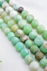 Cuentas facetadas de ópalo verde natural de 13 mm a 14 mm, cuentas facetadas de ópalo azul natural para la elaboración de joyería fina, piedra preciosa - Product Image 5