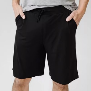 Pantalones Cortos Deportivos para Hombre, de Poliéster/Algodón, Diseño Sólido, con Cordón Ajustable, Antiarrugas, para Gimnasio, Casa, Playa, Fitness, Casual - Product Image 1