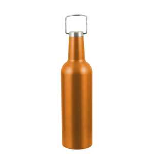 Bouteille d'eau élégante bicolore gris mat en acier inoxydable, forme cola, étanche, réutilisable, gourde sportive en métal pour l'école, la gym, le yoga - Product Image 3