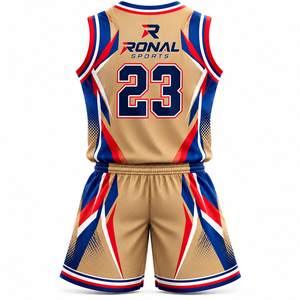 Tenues de basketball entièrement personnalisées, ensemble maillot et short personnalisés, maillot en mesh respirant à séchage rapide pour le sport et couleurs variées - Product Image 2