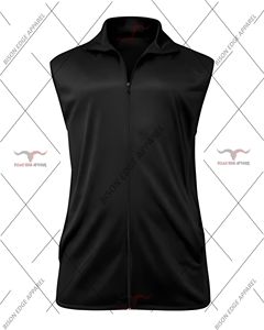 <b>Men's</b> Breathable Color Blocked <b>Vest</b> With Zipper Turn-down Collar Casual Outer Wear Red <b>Black</b> Blue Spring Regular Fit - Product Image 4