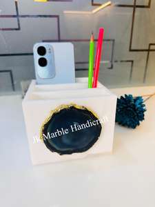 ที่ใส่ปากกาทำมือจากหินอ่อนและหินอาเกต สำหรับจัดระเบียบโต๊ะทำงาน ขายส่ง ราคาดีที่สุด คุณภาพดี มีจำหน่ายที่นี่ - Product Image 2