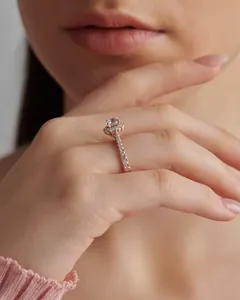 Bague en diamant moderne pour demande en mariage, usage professionnel, quotidien, mariage et fiançailles, pour l'exportation, prix de vente - Product Image 3