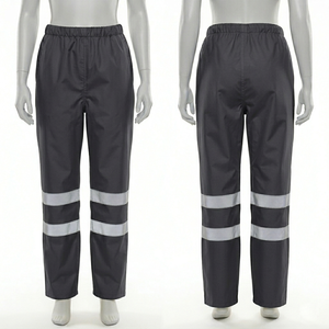 Men And Women <b>Work</b> <b>Pant</b> Premium 280 GSM Poly Cotton Twill Black Olive Contrast Panel <b>Cargo</b> Safety Trouser Custom Embroidery Logo - Product Image 4