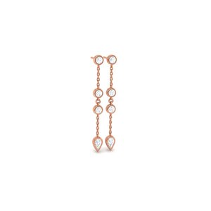 Clous d'oreilles en argent pur 925 plaqué or avec cristaux facettés brillants, bijoux féminins haut de gamme, idée cadeau splendide, look cérémoniel - Product Image 5