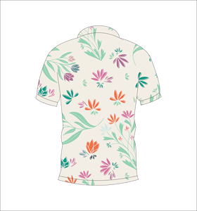 เสื้อโปโลลายพิมพ์มือผู้ชาย พิมพ์ลายทั้งตัว แขนสั้น สไตล์ลำลอง เสื้อโปโลสำหรับตีกอล์ฟ - Product Image 3