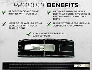 เข็มขัดยกน้ำหนักหนังแท้ 10–13 มม. สำหรับผู้ชายและผู้หญิง ช่วยพยุงหลังสำหรับเดดลิฟท์ สควอท และการออกกำลังกายในยิม - Product Image 2