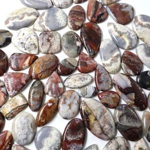 ขายส่งเครื่องประดับอัญมณี AMAN GEMS หินอาเกตธรรมชาติ Crazy Lace Agate รูปทรงลูกแพร์และวงรีหลากสี ขนาดฟรีไซส์ สำหรับทำสร้อยคอ - Product Image 5