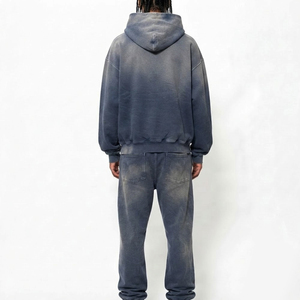 Oversized Casual Men Winter Sun Fade <b>Tracksuits</b> New Arrival Custom Y2K <b>Vintage</b> Sun Faded <b>Tracksuit</b> For Men's - Product Image 2