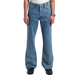 Jeans évasés pour hommes, coupe bootcut, non extensibles, en denim élégant délavé, vente en gros, pantalons de mode été-automne - Product Image 1
