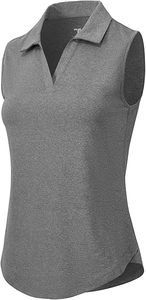 Polo sans manches confortable pour femme - Débardeur de golf col en V de qualité supérieure - Haut d'été respirant et anti-humidité - Product Image 3