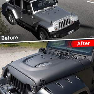 Capó con Ventilación para Disipación de Calor para Jeep Wrangler JK JKU 2007-2017 y Edición 10.º Aniversario, Capós de Repuesto Metálicos para Motor - Product Image 2