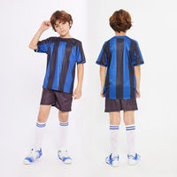Seragam Sepak Bola Anak Laki-laki Perempuan, Dapat Disesuaikan, Musim Panas, Bahan Bernapas 100% Poliester, Tanpa Lengan, Motif Bendera, SD/SMP