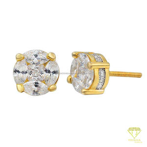 Boucles d'oreilles sophistiquées en diamant Moissanite, en argent Sterling 925, bijoux de luxe élégants pour femmes, pour toutes les occasions - Product Image 3