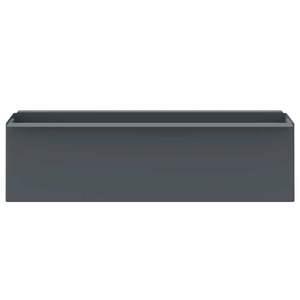 Ensemble de 12 jardinières en polypropylène gris 36 cm x 13,5 cm x 9,4 cm Pots et jardinières pour plantes - Product Image 6