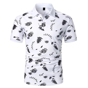 Camisa de Manga Corta de Punto Sólido Personalizada OEM para Hombre, 100% Algodón, Tela Satinada, Botones de Cuerno, Transpirable, Logotipo Personalizado de Alta Calidad en la Parte Delantera - Product Image 1