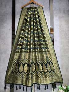 Dupatta de georgette pura, la más vendida, con bordado a mano, estilo étnico, para bodas y fiestas, pañuelo para mujer, venta al por mayor, proveedor OEM, India. - Product Image 6