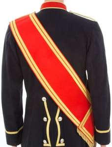 OEM/ODM Venta al por mayor: Cinturón de banda bordado a mano de alta calidad para majores de tambor de banda, uniforme ceremonial de banda musical de Mylar - Product Image 4